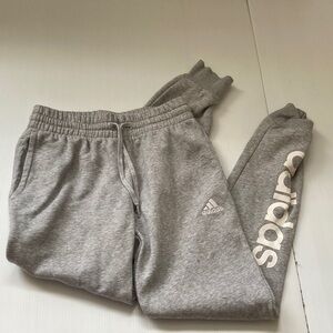 Women's Adidas Gray Jogger Sweatpants Size XS Logo